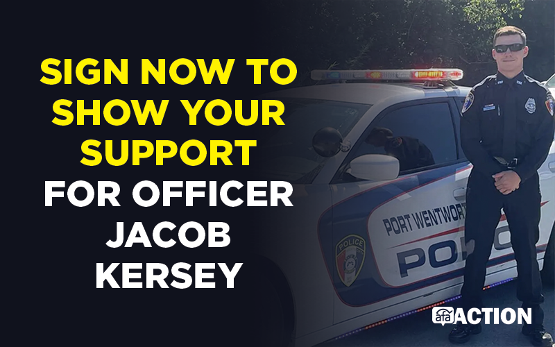 Sign this letter of support to police officer Jacob Kersey